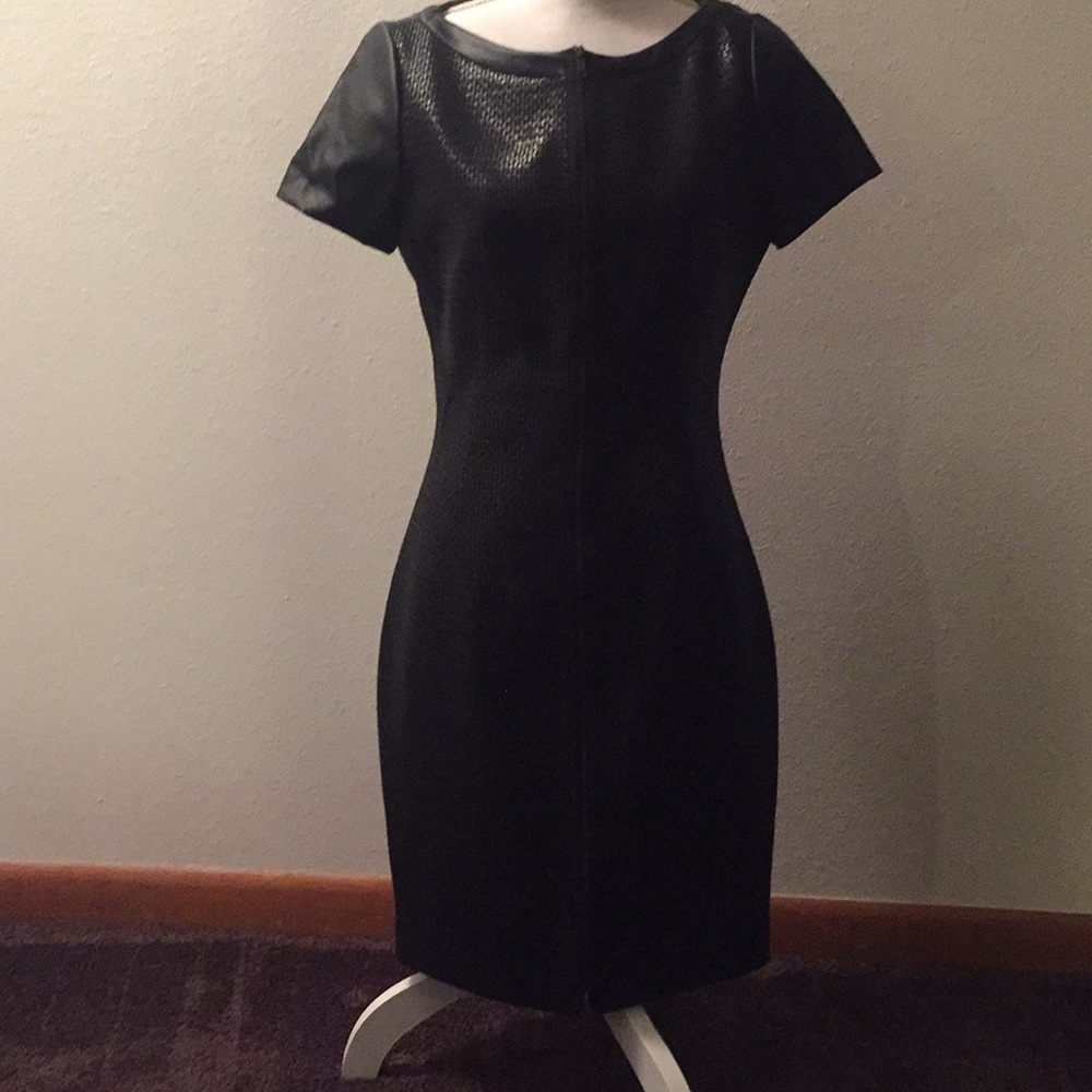 Tahari Leather Dress